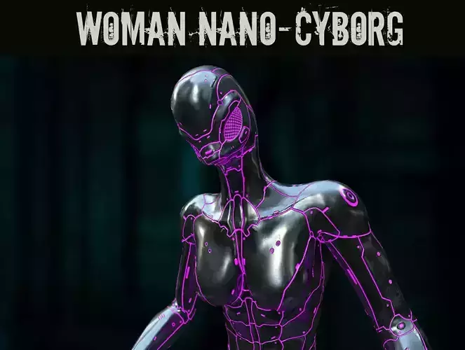 Woman Nano-Cyborg Low-poly 3D model Woman Nano-Cyborg Low-poly 3D model