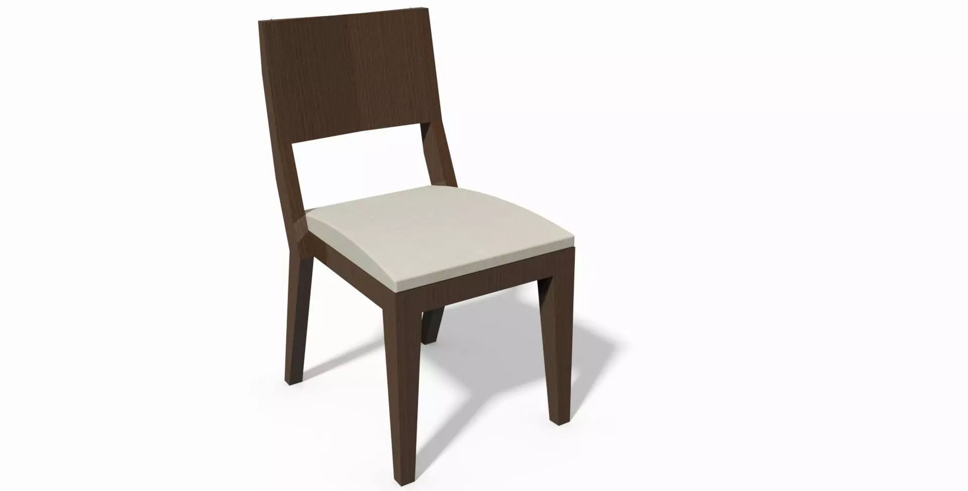 Chair wooden 3D model_0