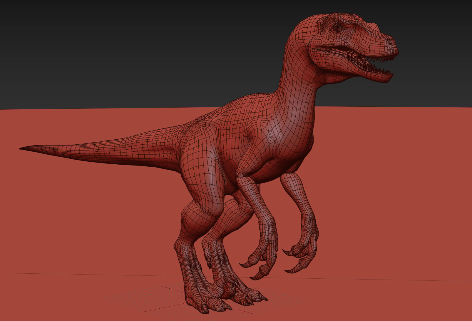 Female Alpha Raptor - 8K - Animated 3D model_46