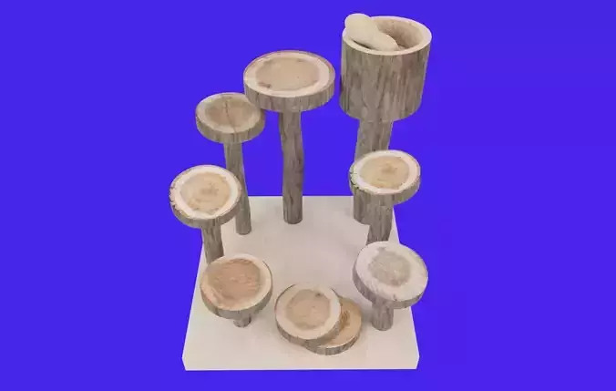 Step Stairs Climbing Hamster Low-poly 3D model
