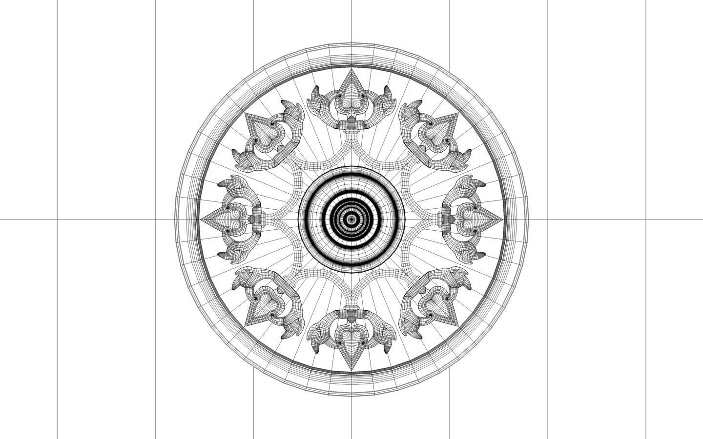 Celing Wall Design 001 3D model_1