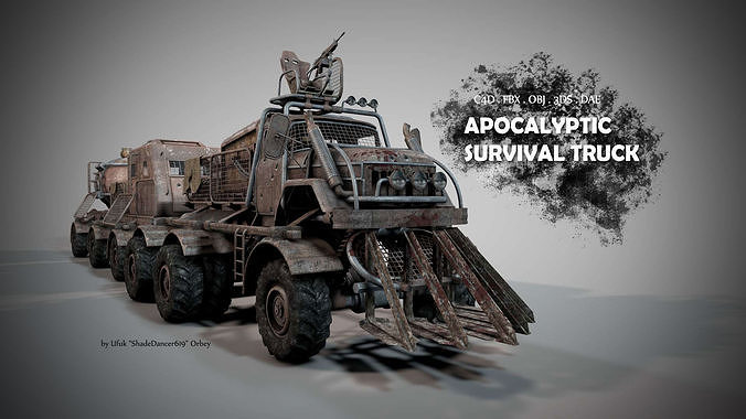 Post Apocalyptic Survival Truck 3D model