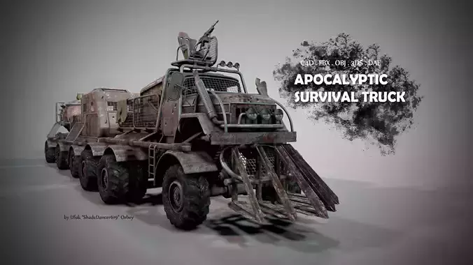 Post Apocalyptic Survival Truck 3D model