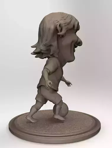 Messi caricature 3D print model