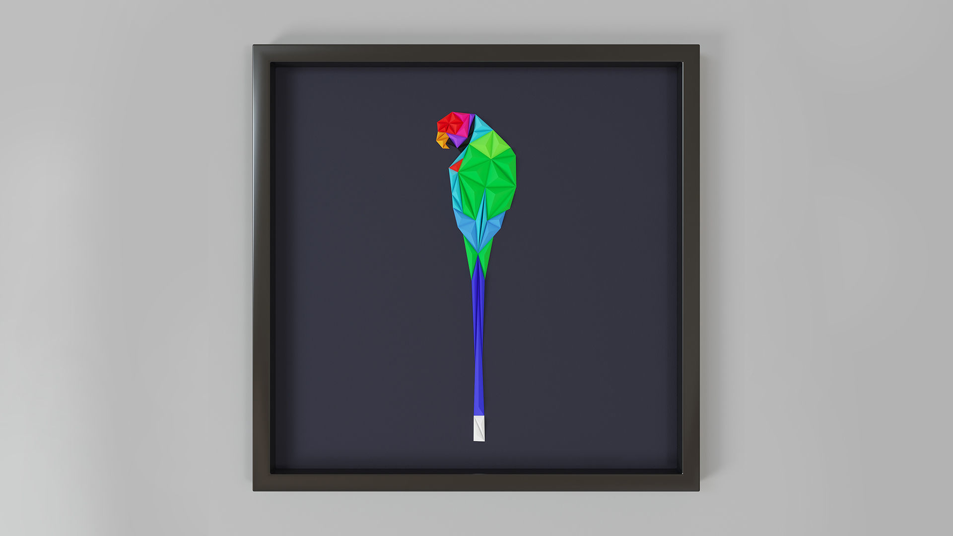 Unique Handmade Paper Art-Parrot-Tiger-Deer 3D model_4