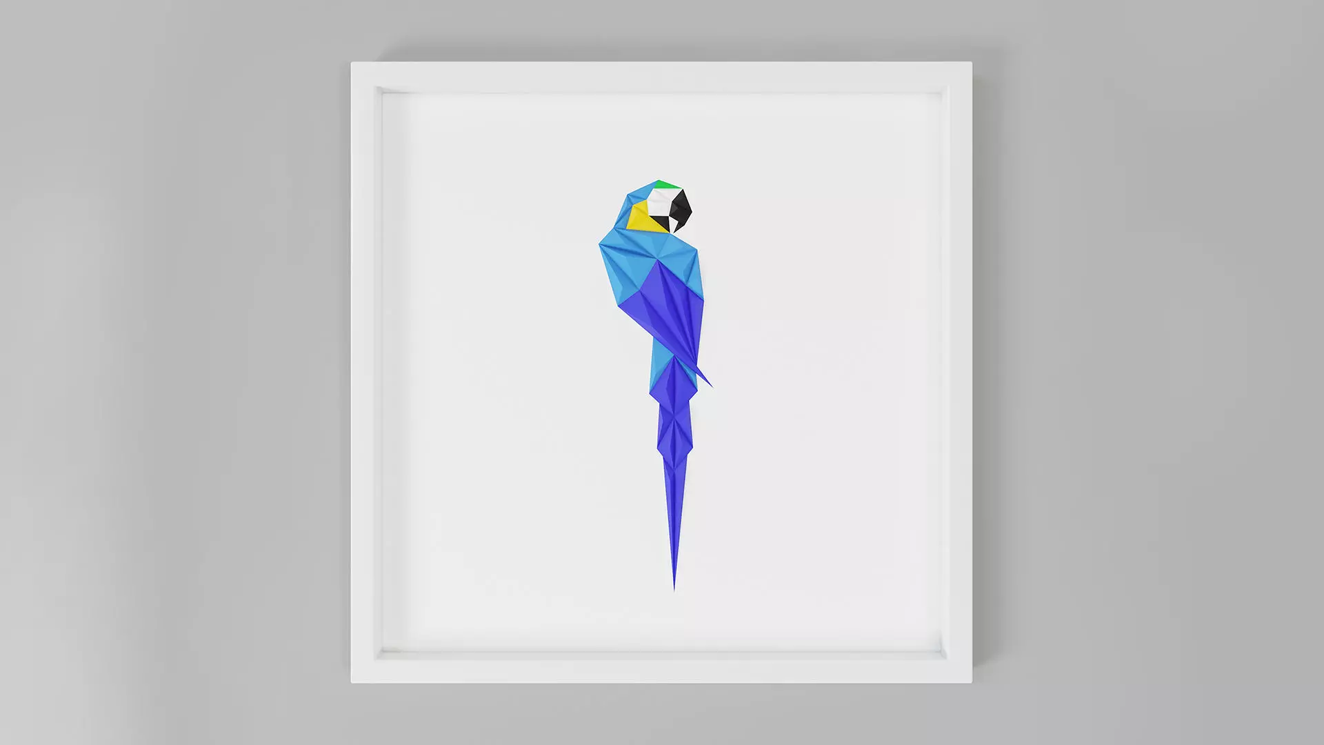 Unique Handmade Paper Art-Parrot-Tiger-Deer 3D model_0