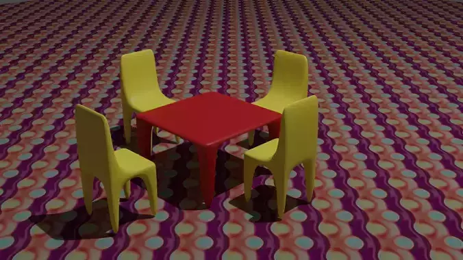 Playground chairs and table