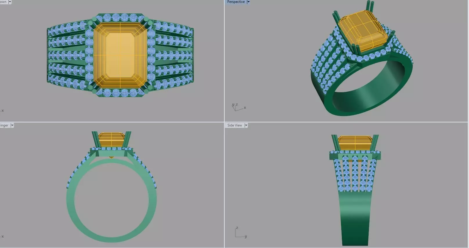 diamond ring 3D print model