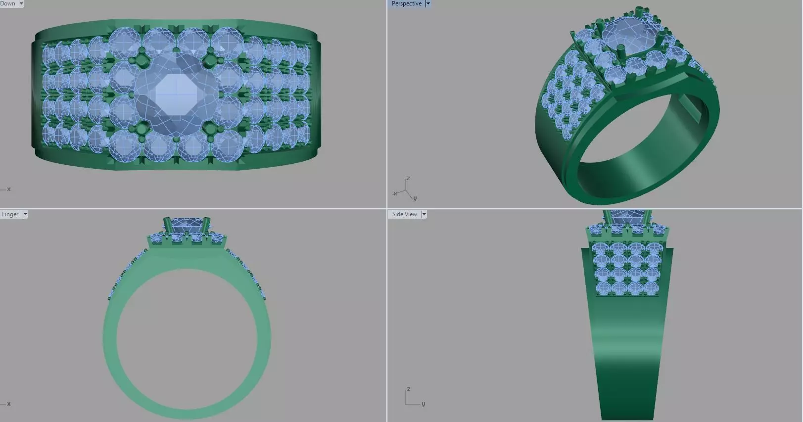 diamond ring 3D print model