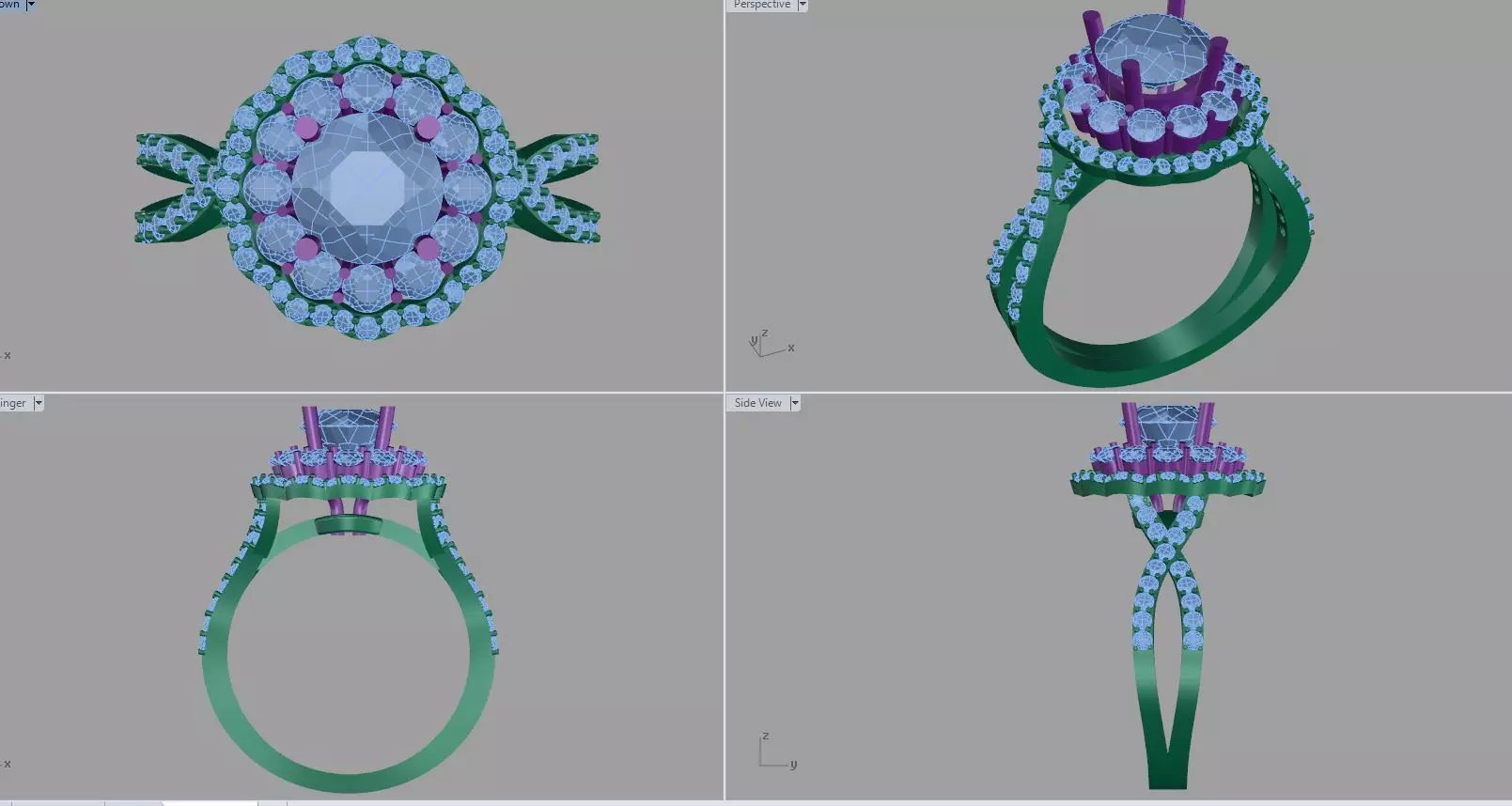 diamond ring 3D print model