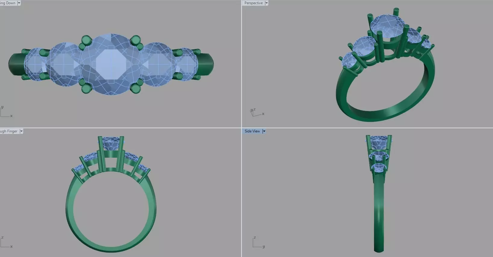 diamond ring 3D print model