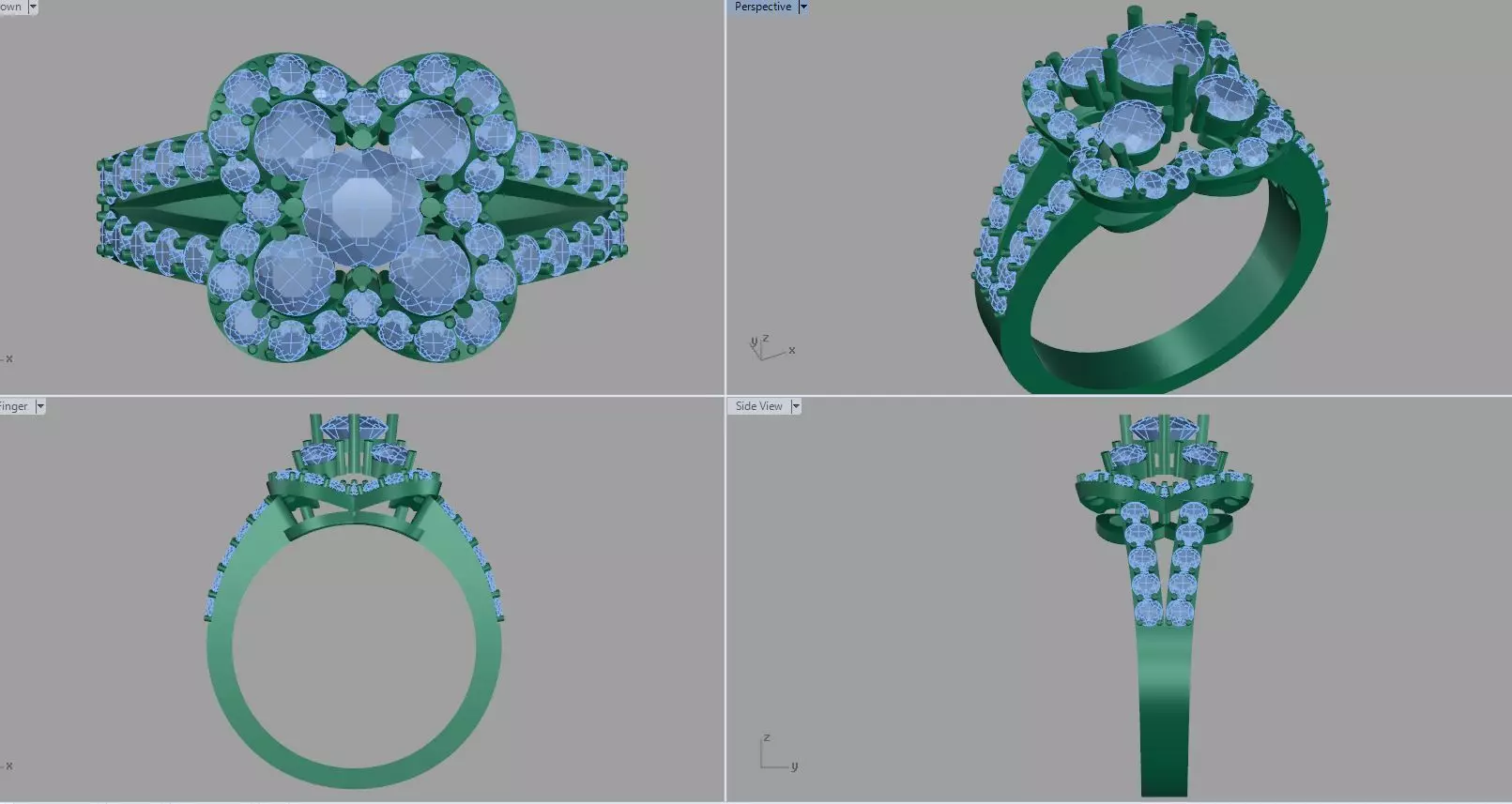 diamond ring 3D print model