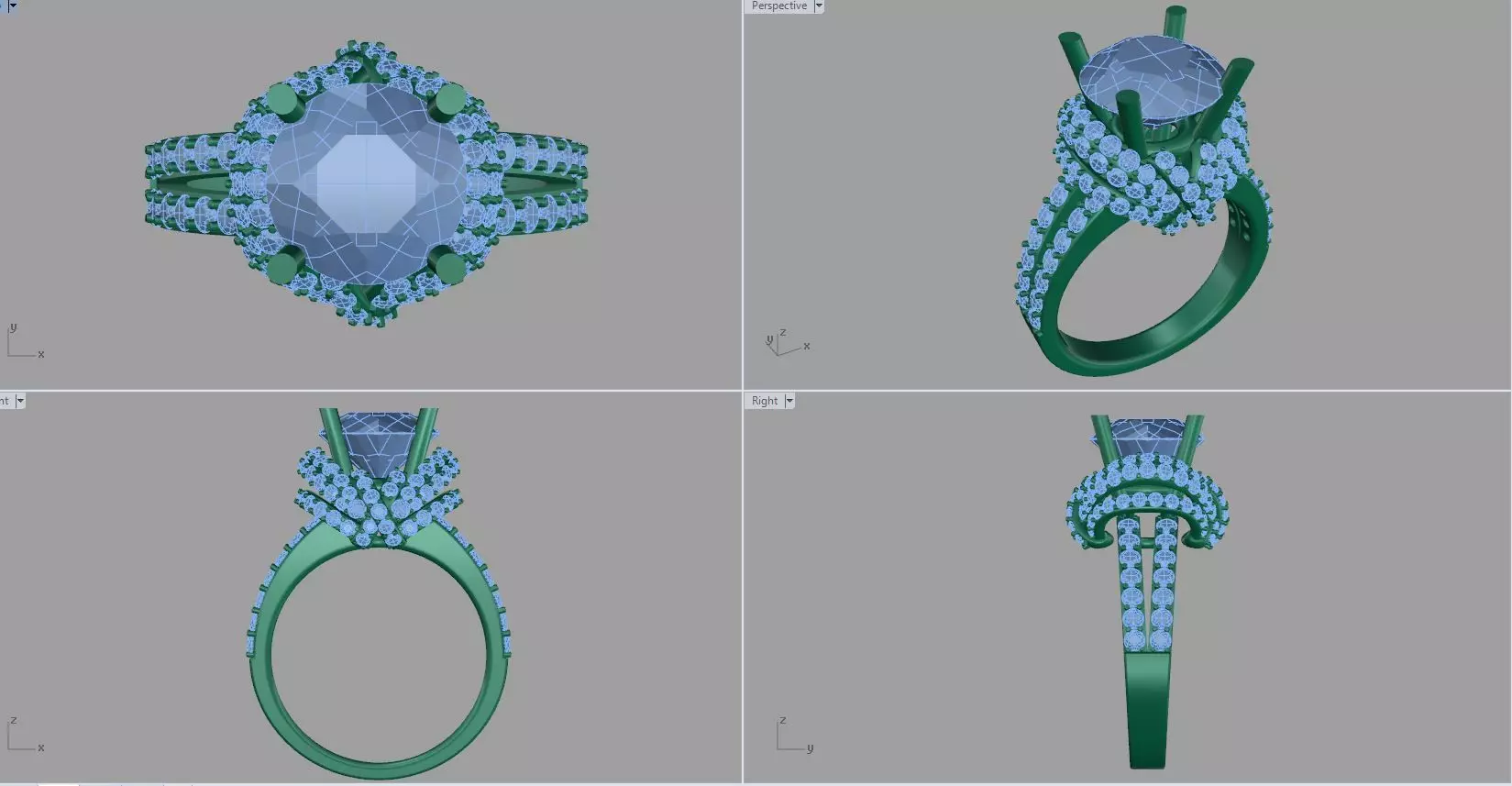 diamond ring 3D print model