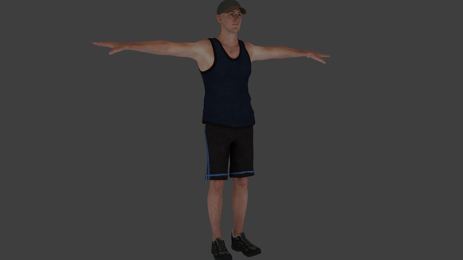 Rigged Male Character 18 3D model_1