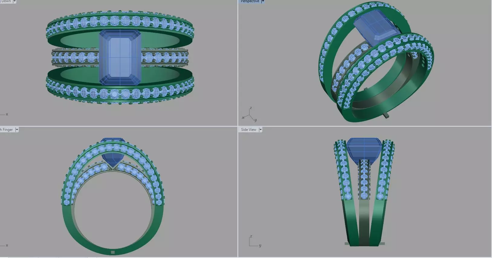 diamond ring 3D print model