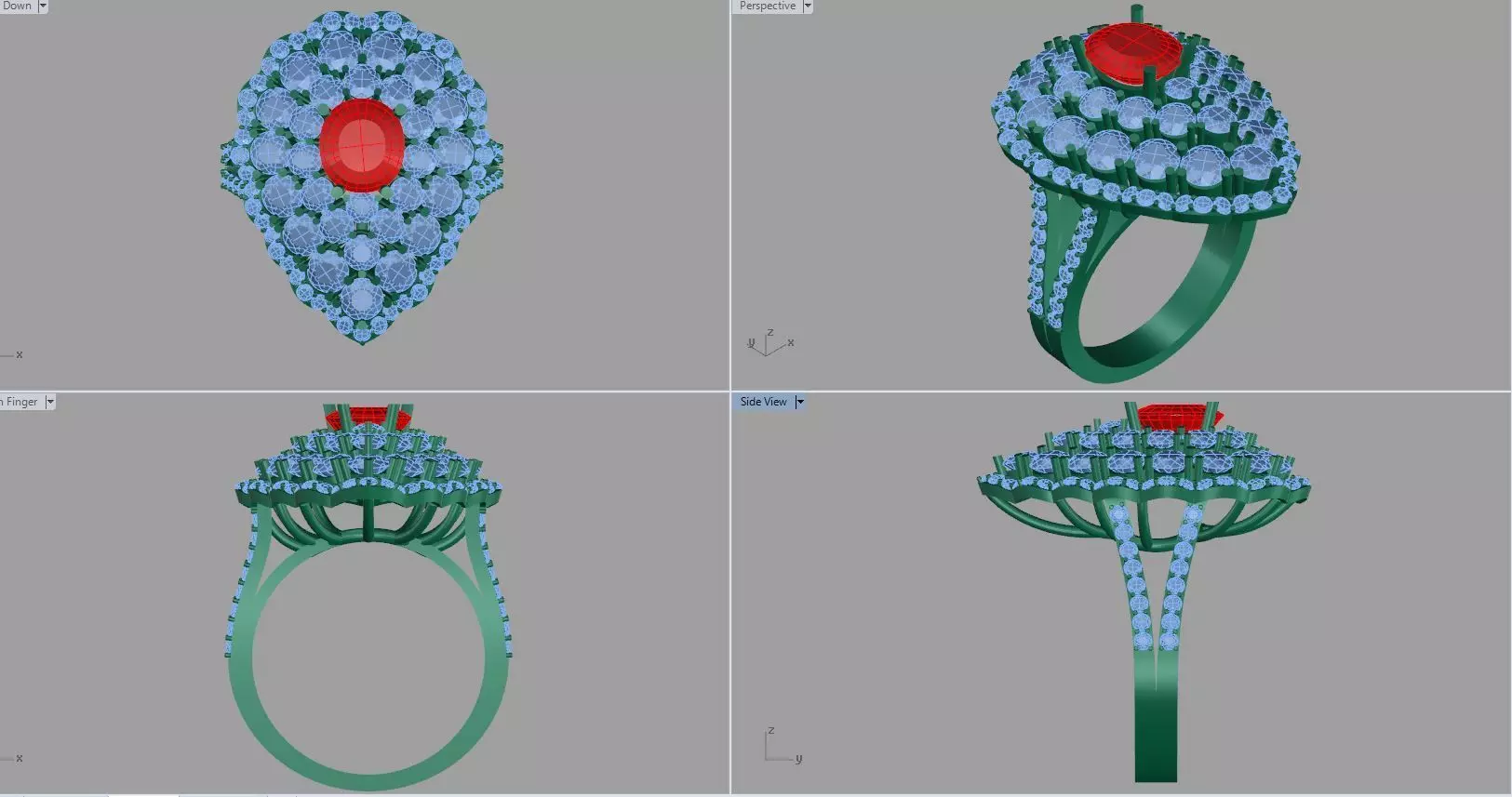 diamond ring 3D print model