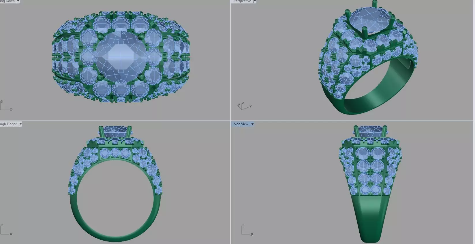 diamond ring 3D print model