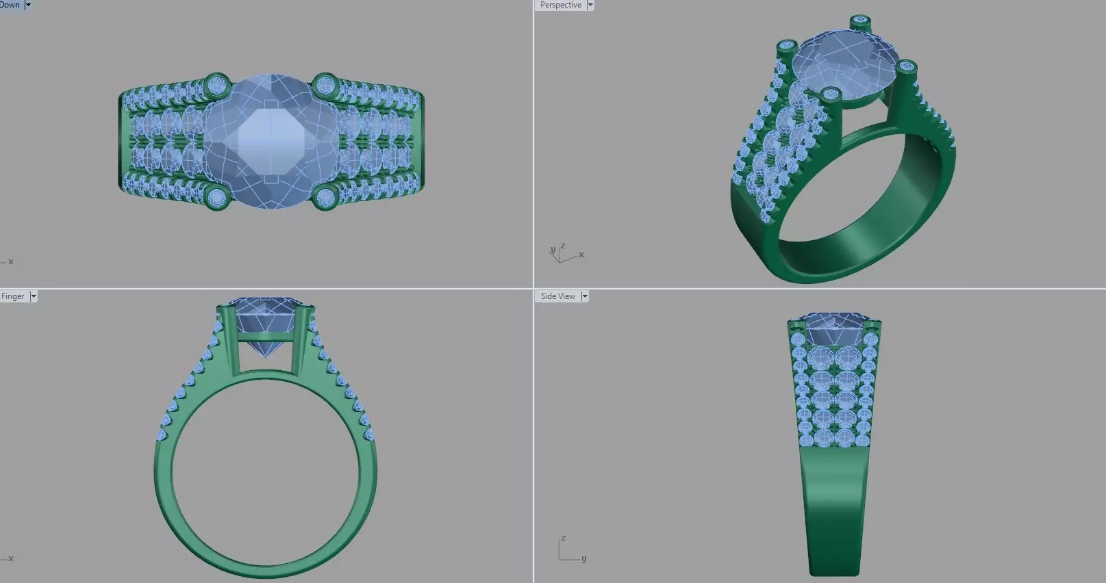 diamond ring 3D print model