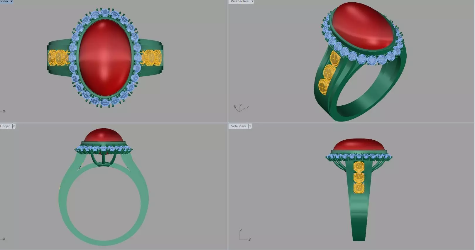diamond ring 3D print model