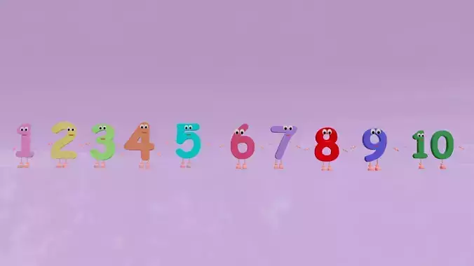 Rigged Numbers  3D model
