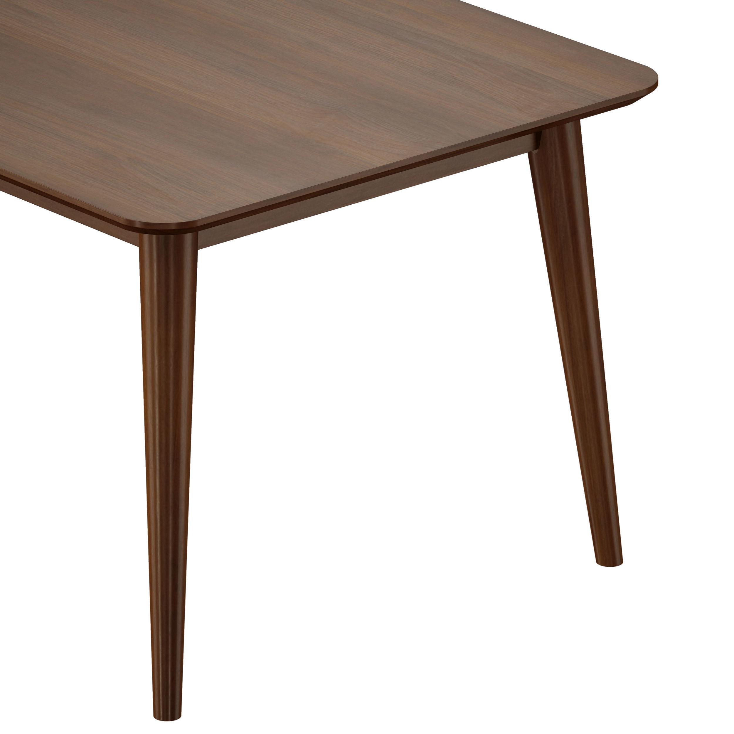 Tate Walnut Extendable Midcentury Dining Table Crate and Barrel Low-poly 3D model_9