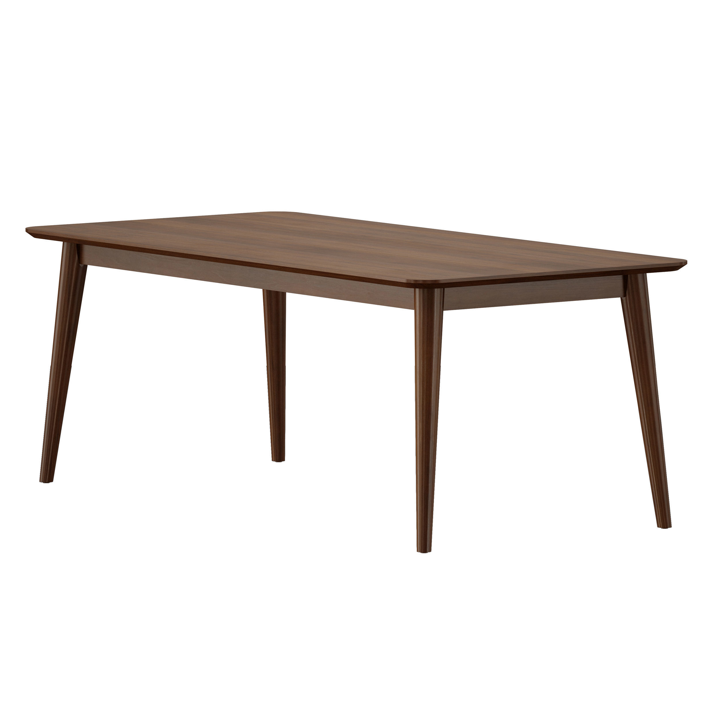 Tate Walnut Extendable Midcentury Dining Table Crate and Barrel Low-poly 3D model_7