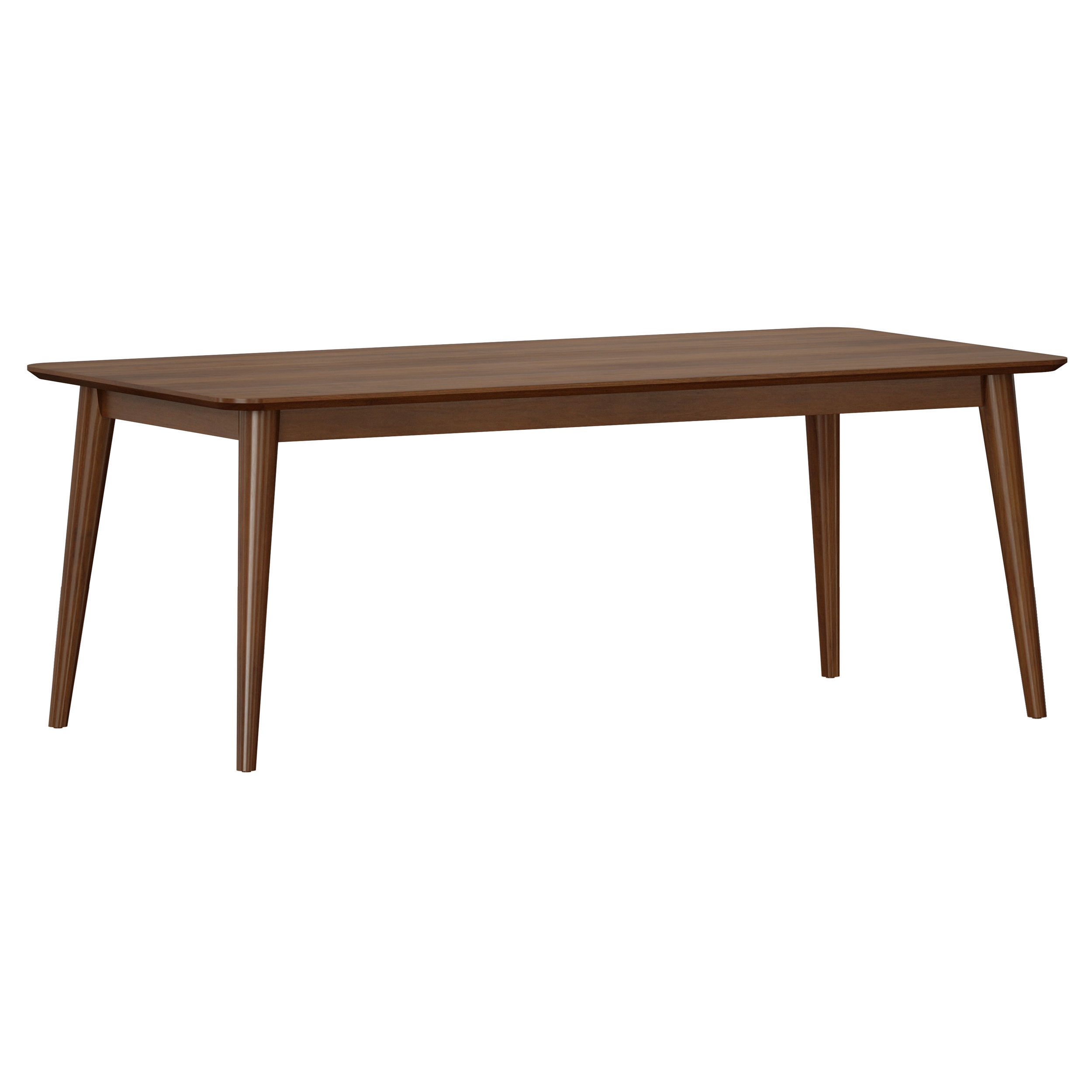 Tate Walnut Extendable Midcentury Dining Table Crate and Barrel Low-poly 3D model_1