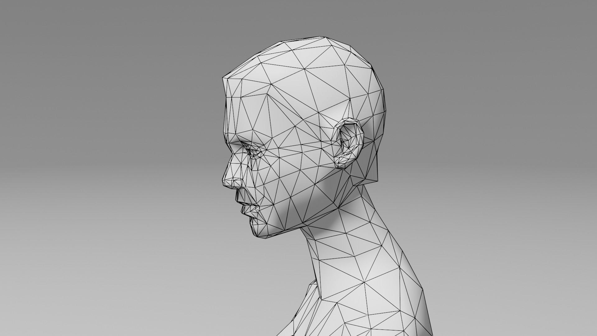 Manequin mannequin Low-poly 3D model_11