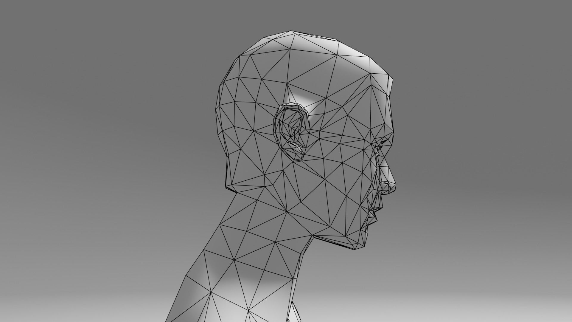 Manequin mannequin Low-poly 3D model_13