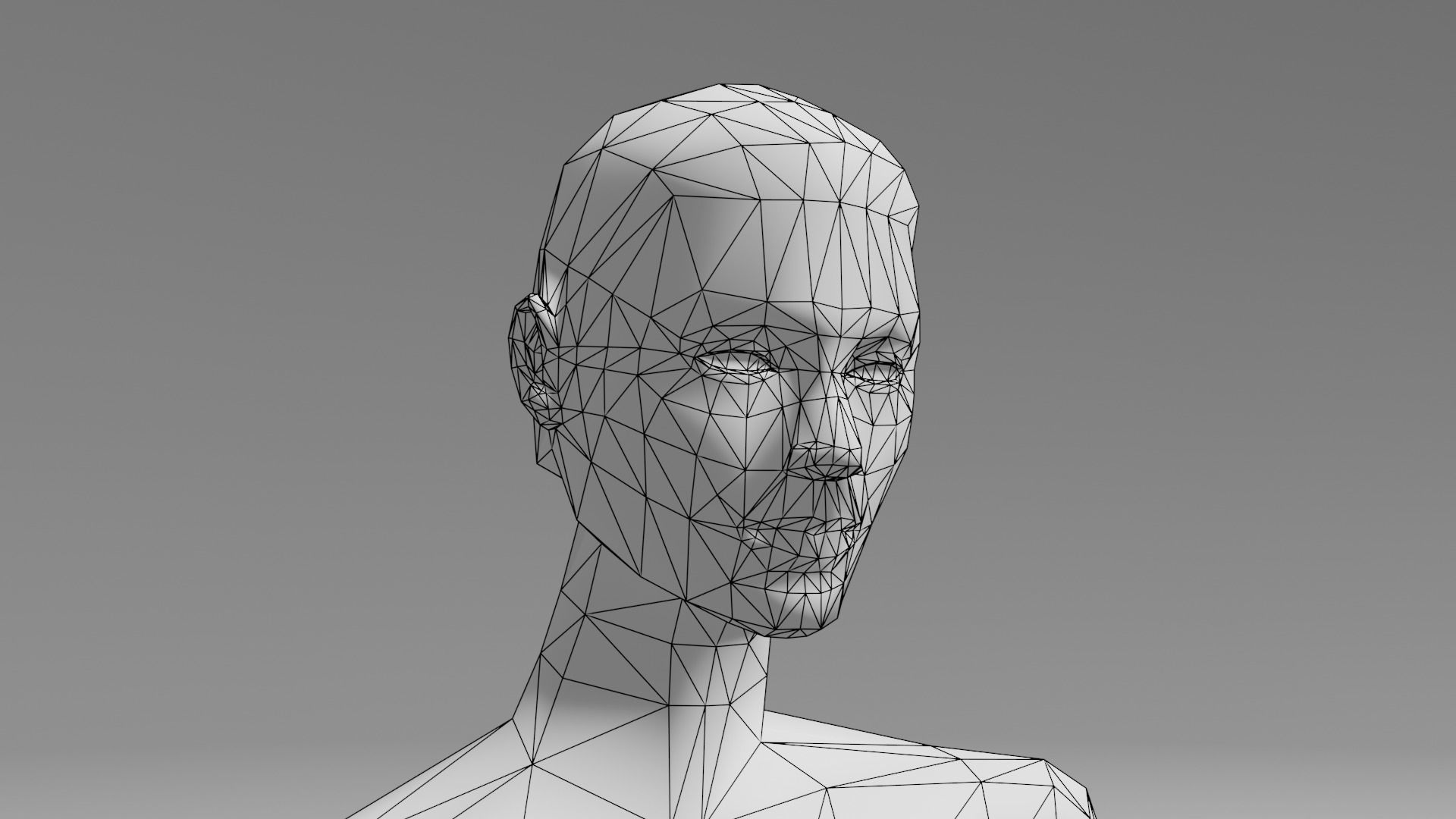 Manequin mannequin Low-poly 3D model_12