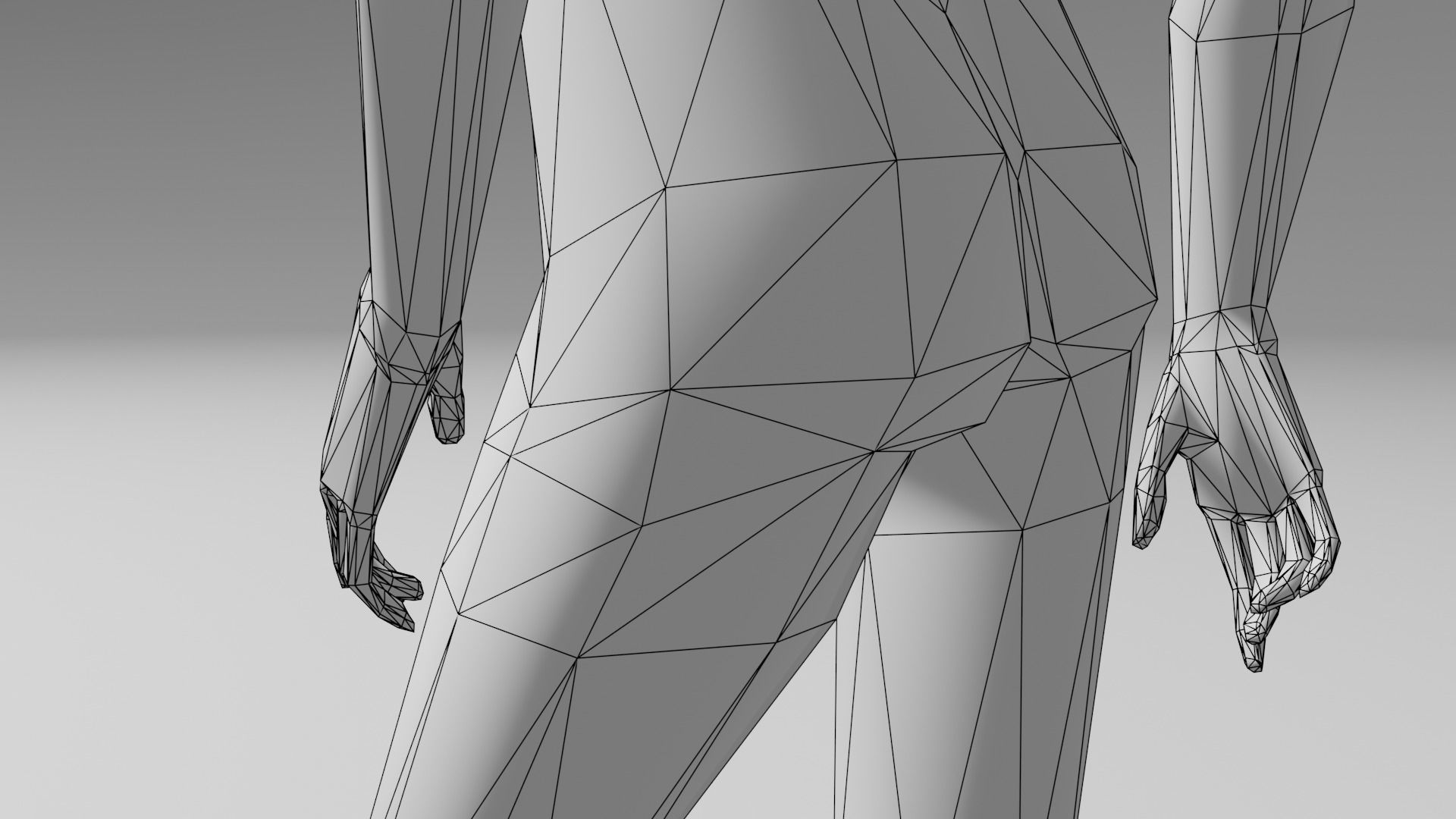 Manequin mannequin Low-poly 3D model_10