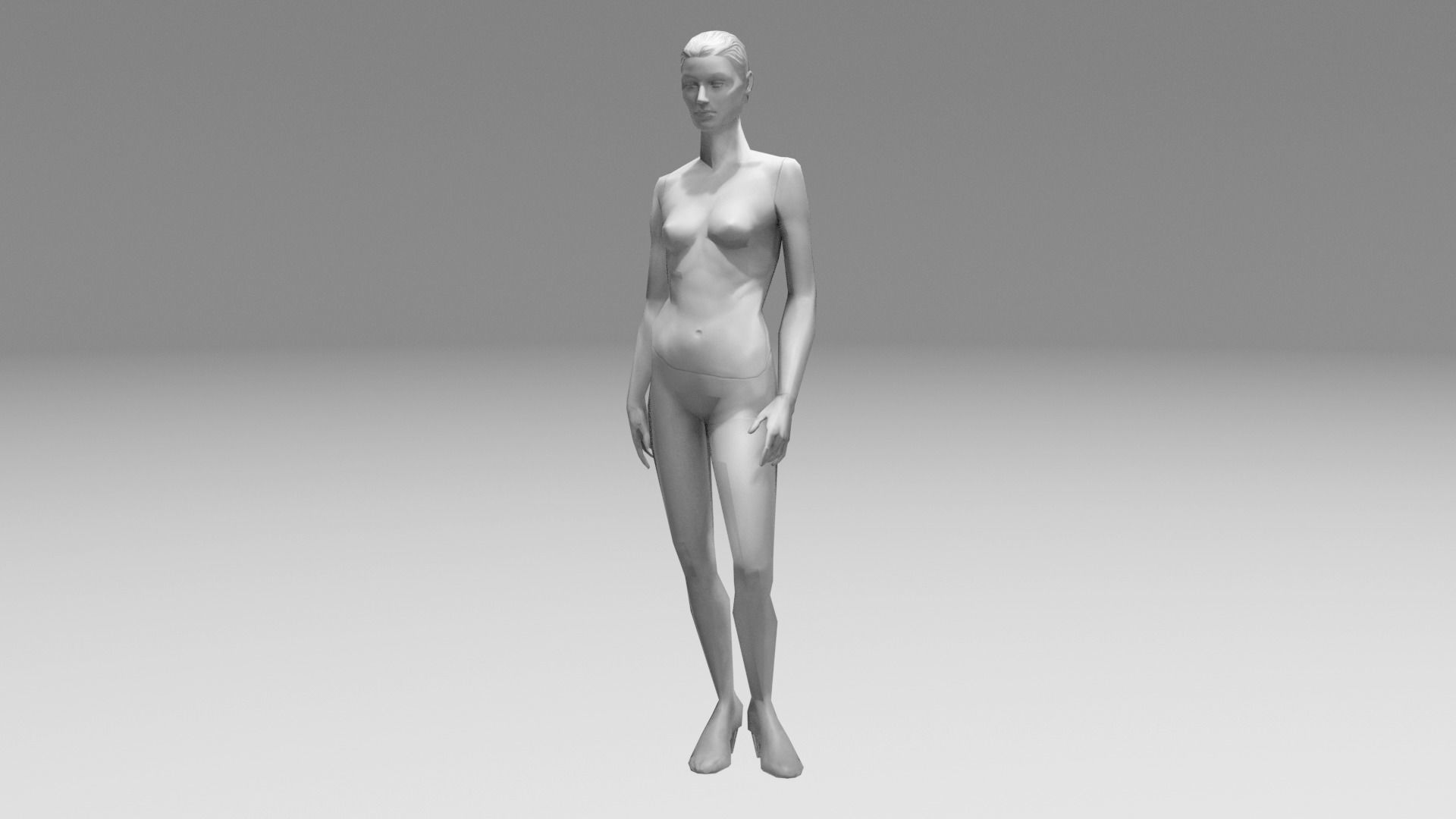 Manequin mannequin Low-poly 3D model_5