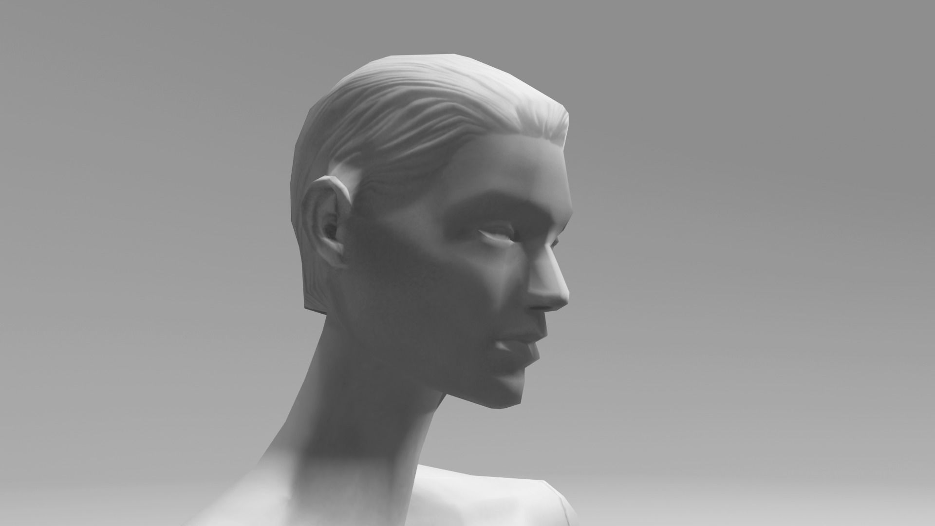 Manequin mannequin Low-poly 3D model_6