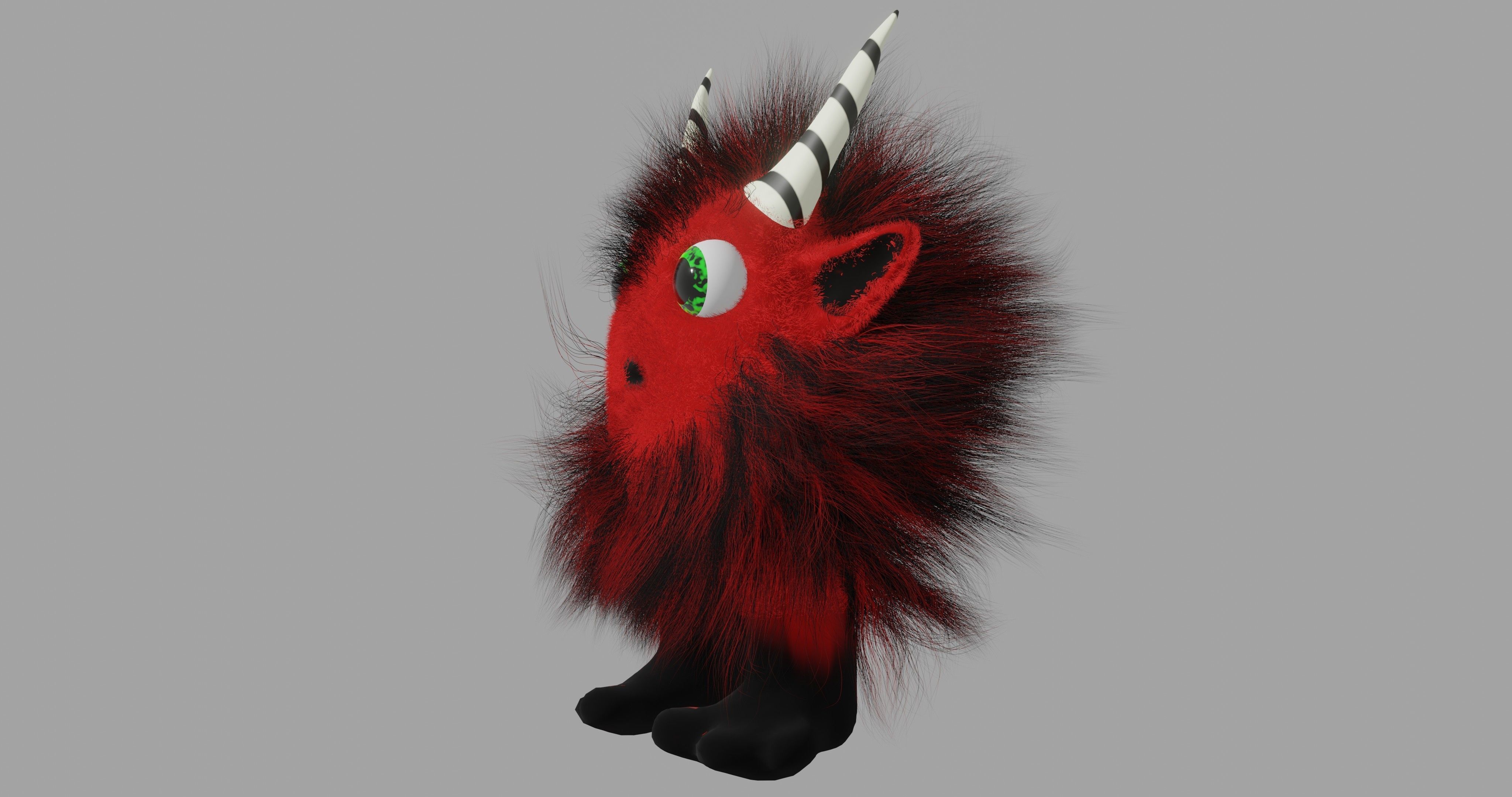 Ruffy lily Devil Low-poly 3D model_3