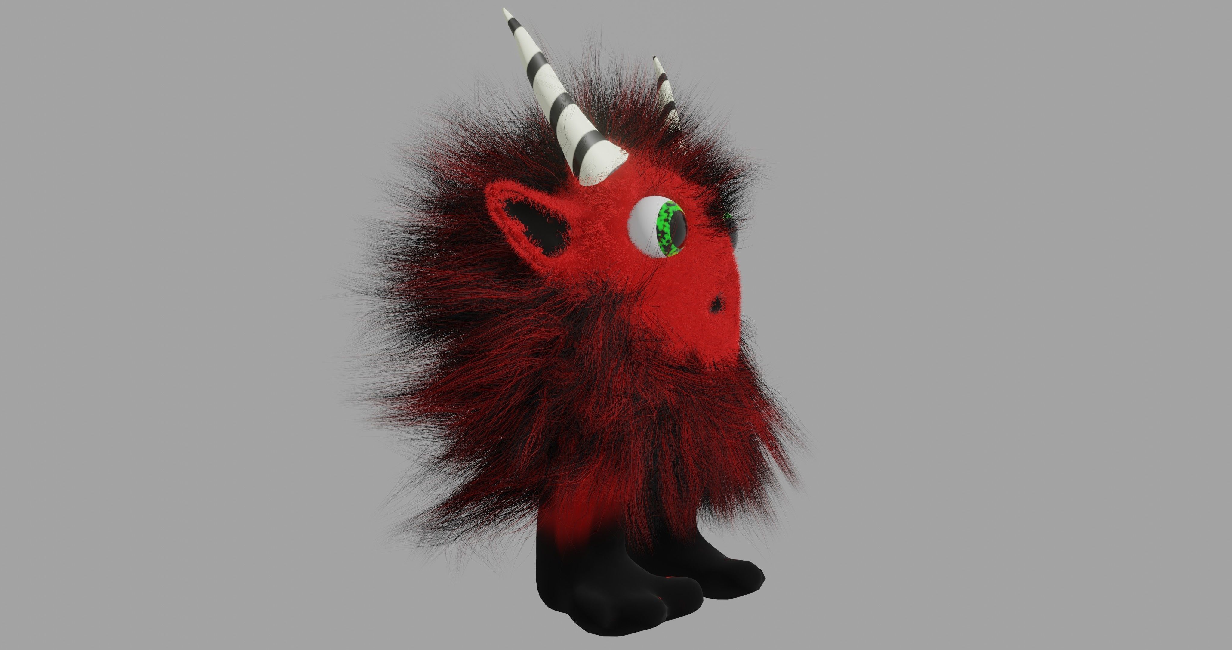 Ruffy lily Devil Low-poly 3D model_7