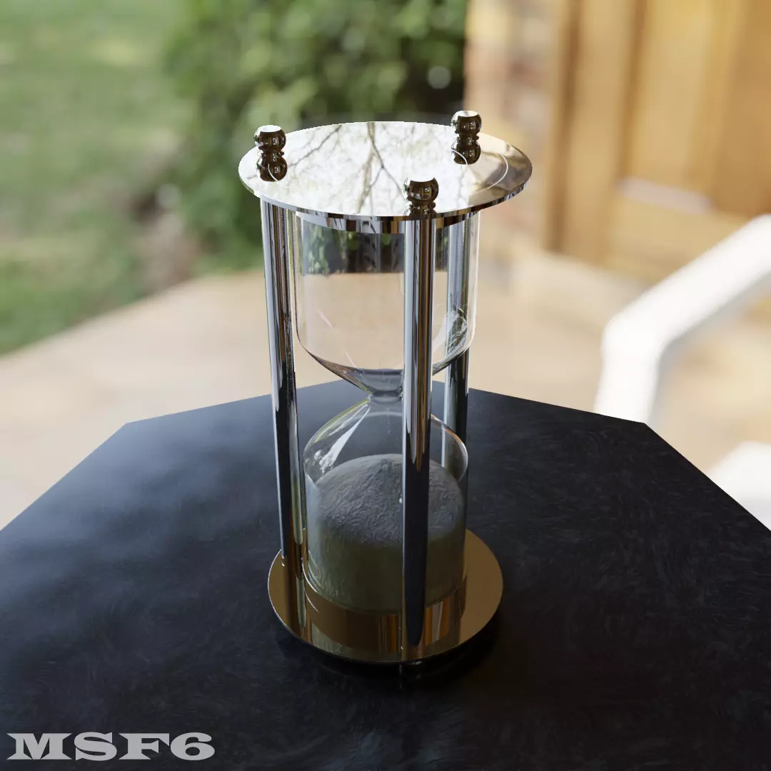 Customizable Hourglass 3D model_0