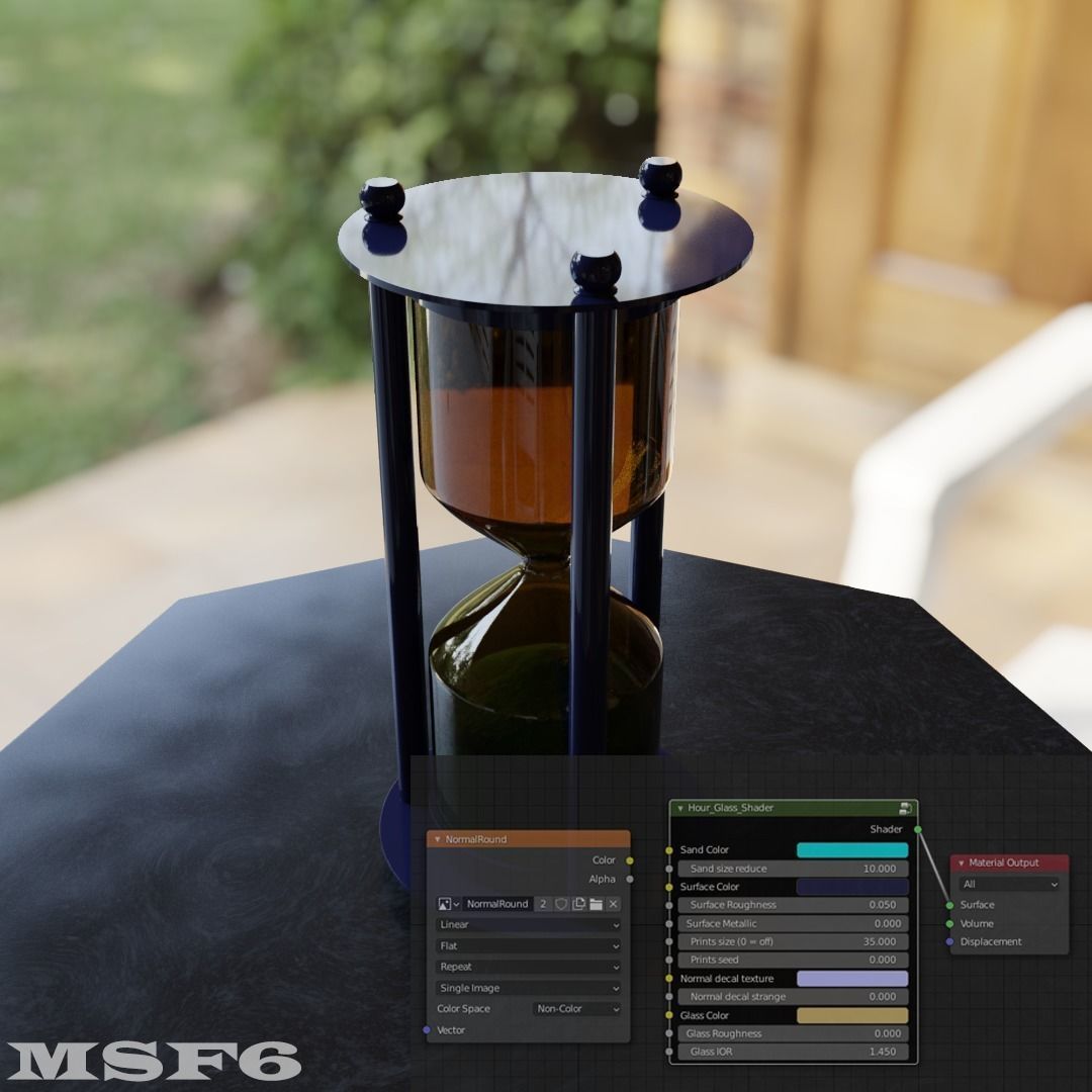 Customizable Hourglass 3D model_2