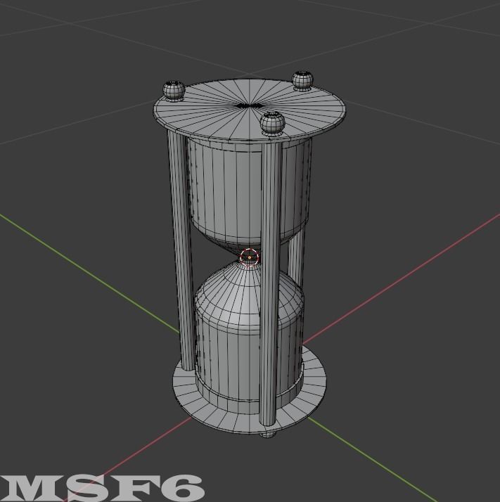 Customizable Hourglass 3D model_3