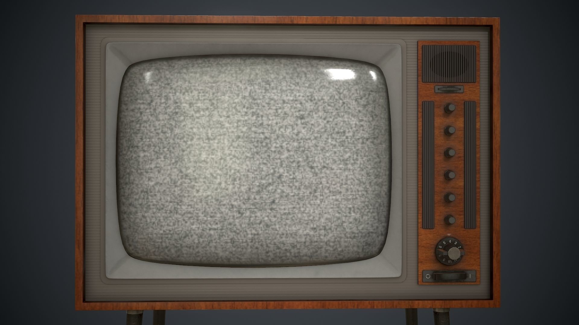 Vintage TV Free low-poly 3D model_5