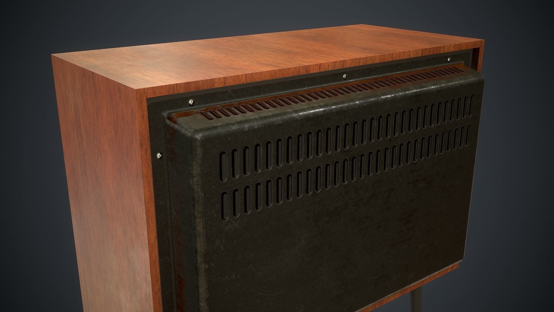 Vintage TV Free low-poly 3D model_9