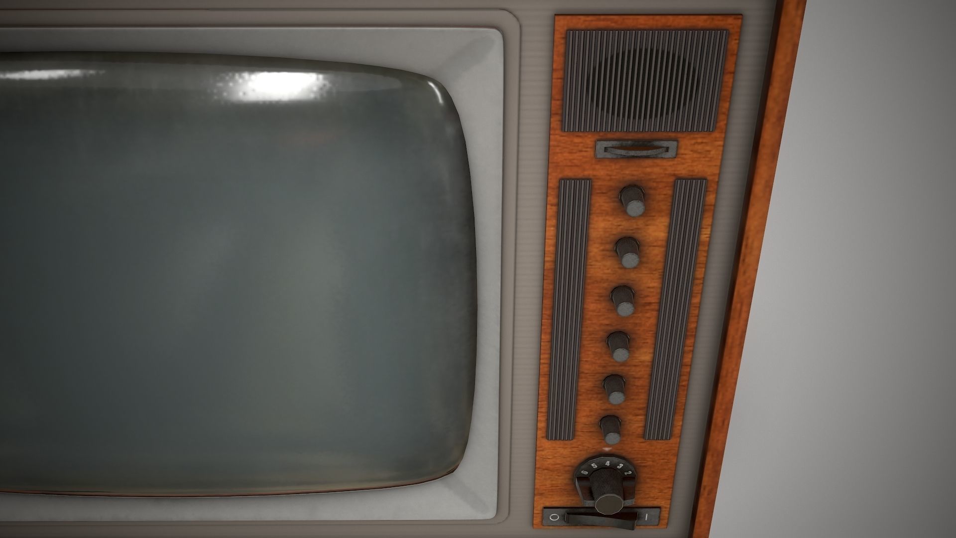 Vintage TV Free low-poly 3D model_3
