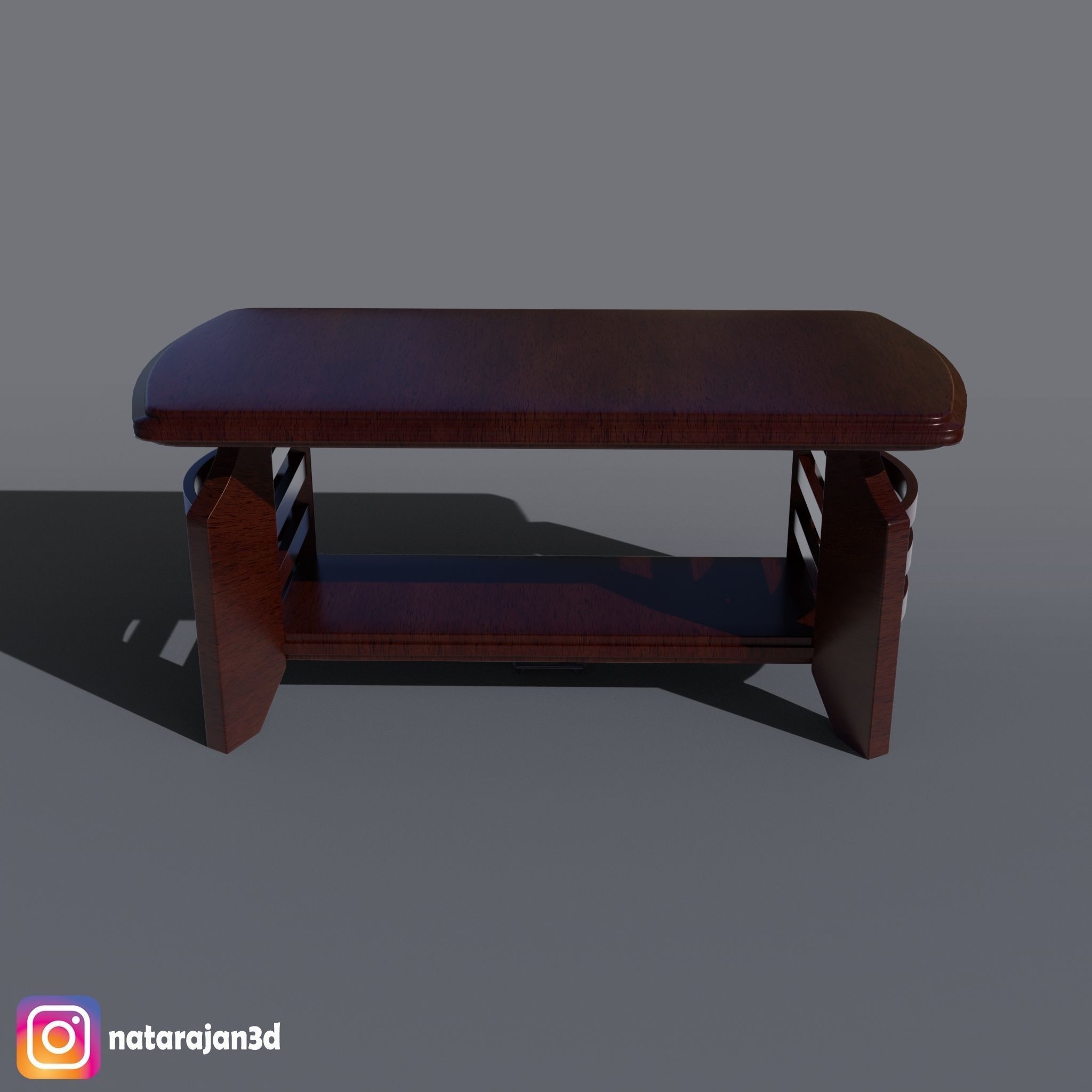 WOODEN COFFEE TABLE 3D model_3