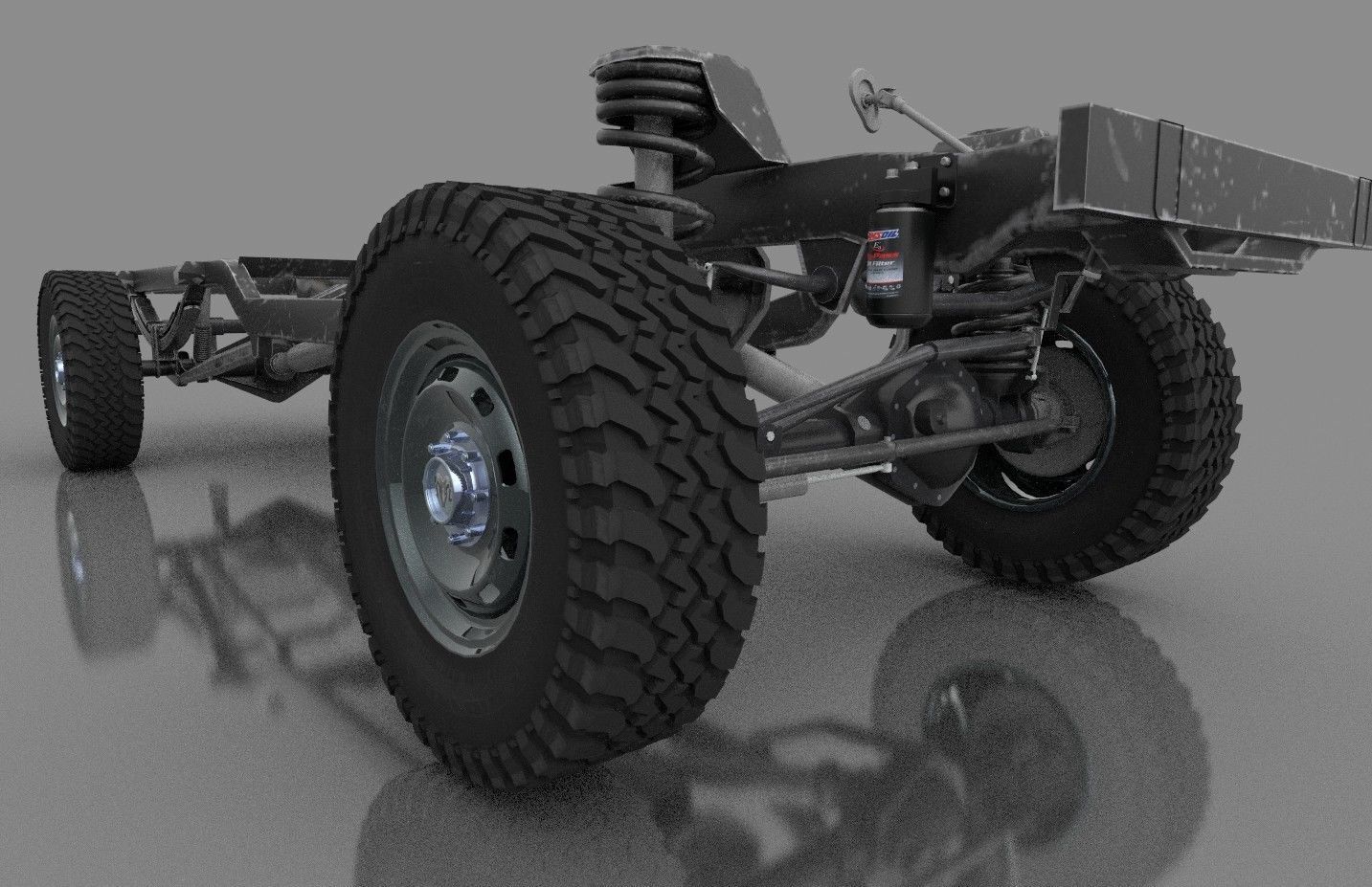 DODGE RAM 4X4 CHASSIS 3D model_5