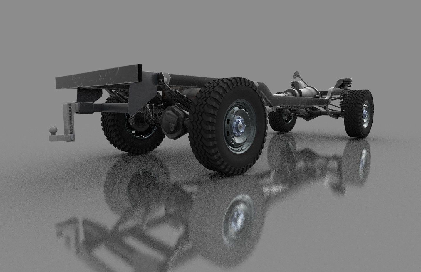 DODGE RAM 4X4 CHASSIS 3D model_3