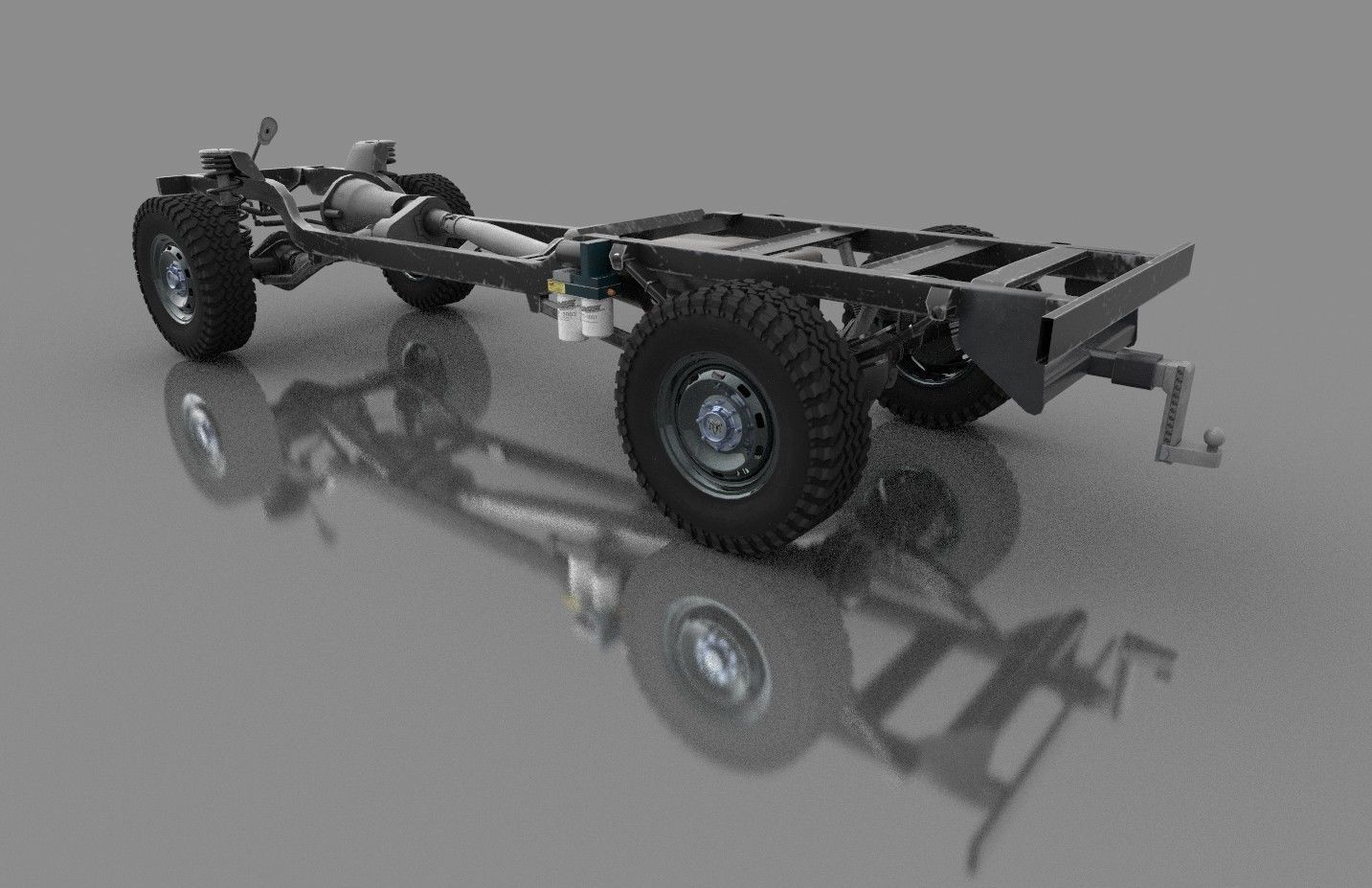 DODGE RAM 4X4 CHASSIS 3D model_2