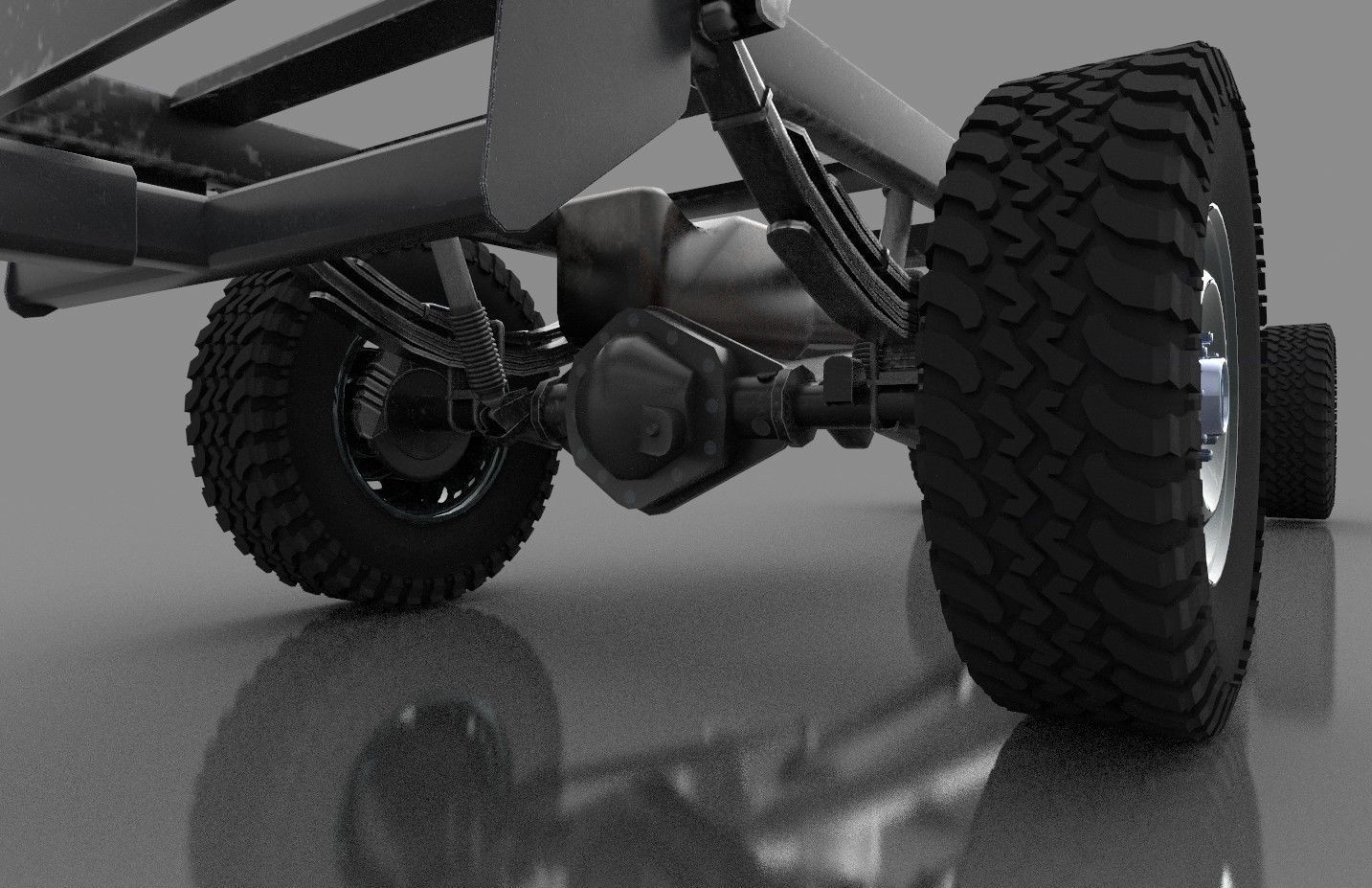 DODGE RAM 4X4 CHASSIS 3D model_4