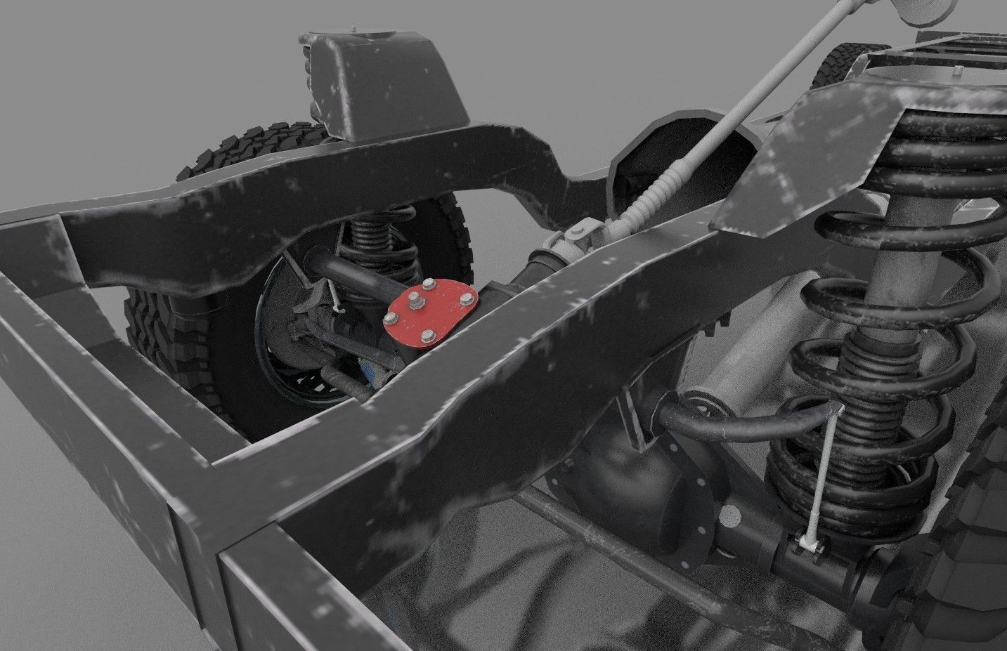 DODGE RAM 4X4 CHASSIS 3D model_6