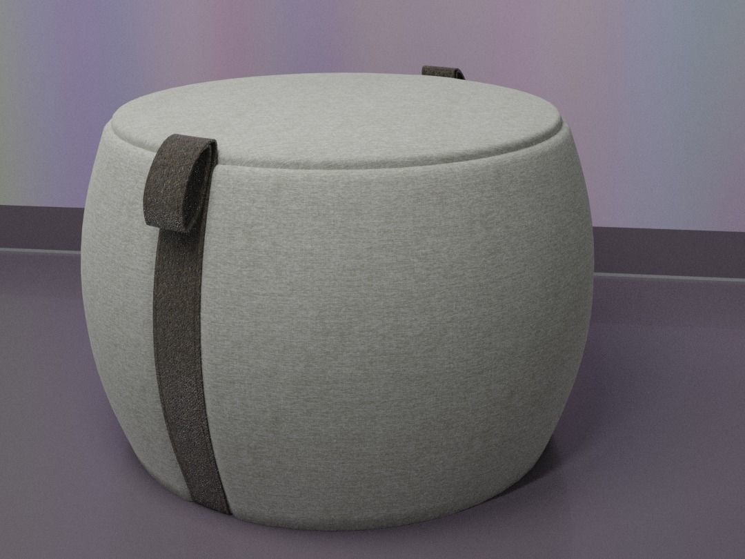 Ottoman stool 3D model_1