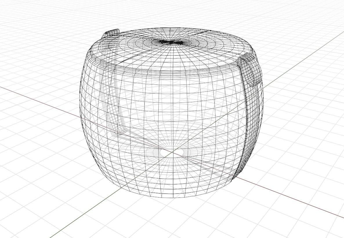 Ottoman stool 3D model_4