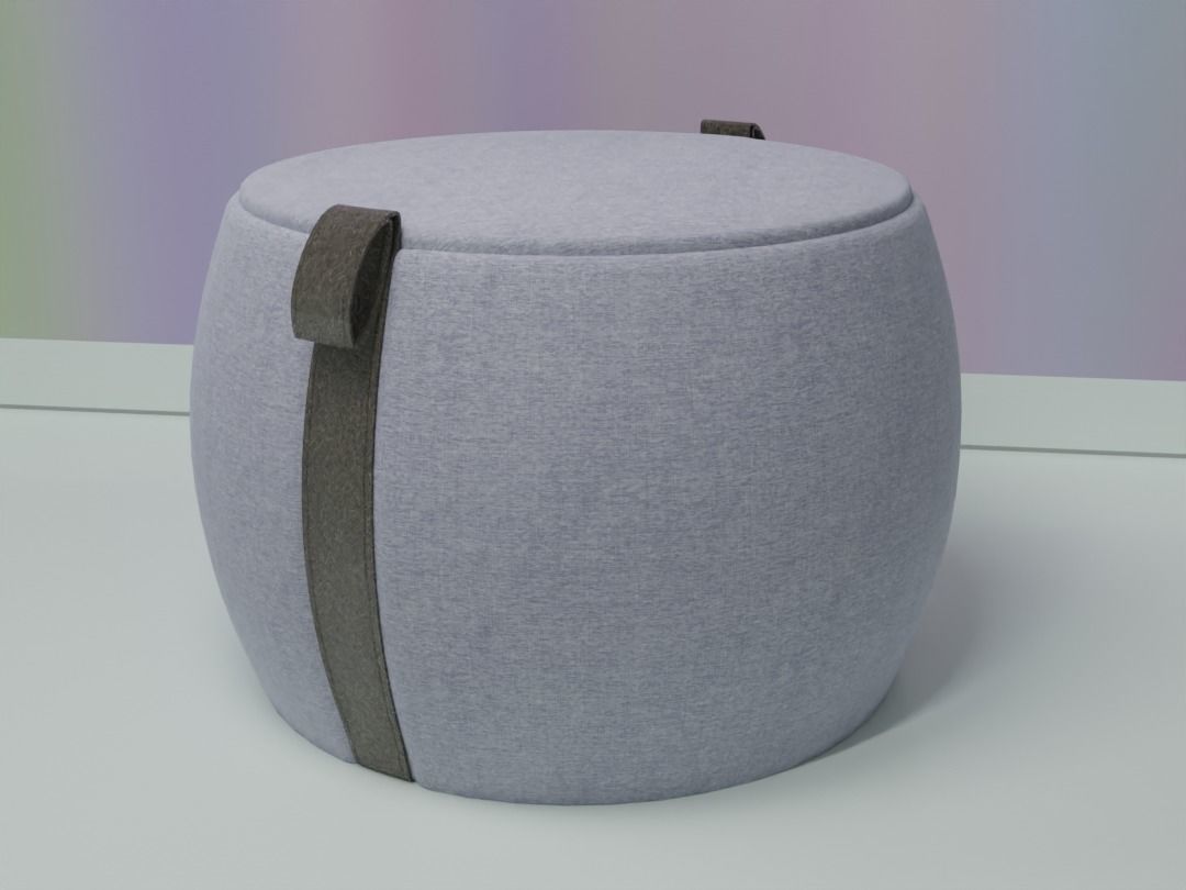 Ottoman stool 3D model_7